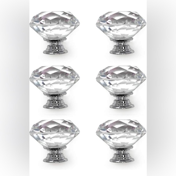 Isaac Jacobs crystal knobs set of 18 - Picture 2 of 10